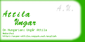 attila ungar business card